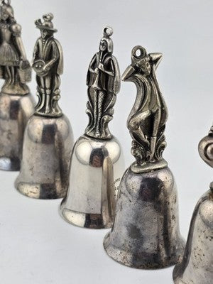 Vintage Complete Set of 12 Reed & Barton's 12 Days of Christmas Silver Bells.