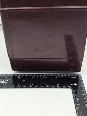 Vintage 1950s Westinghouse H-355T5 Tube Radio Telechron Alarm Clock Maroon. Read