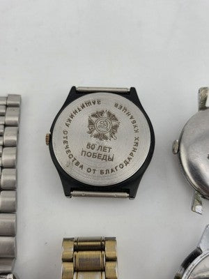 Great Collection Vintage Watch Lot Seiko Disney Dynabeat Raketa Expedition.