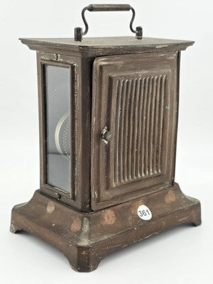 Antique JUNGHANS Germany Carriage Mantle Clock Musical Alarm Clock Music Works
