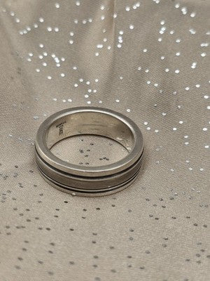 Rare James Avery 925 Sterling Silver Titanium Men's Wedding Band Ring Size 11.5