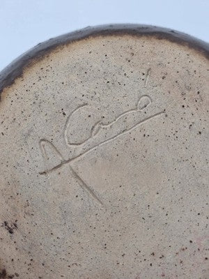 Rare Figural Studio Pottery Bowl 3 Reclining Women Brutalist Art Ceramic Bowl