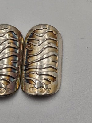 Rare BOHEM 925 Sterling Silver Nail Jewelry 6pc Set Enamel England Original Box