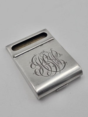 Rare Antique Tiffany & Co. Sterling Silver 925 Hinged Flip Matchbook Cover Case