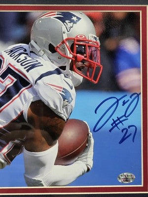 J.C. Jackson Signed 8x10 Photo Framed Patriots Auto JSA COA Super Bowl Champ