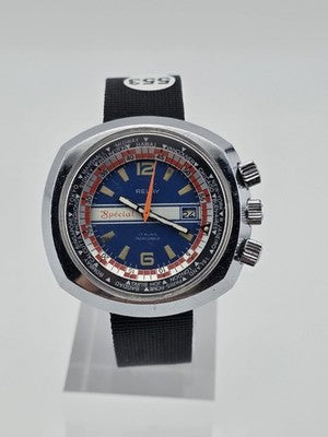 RARE RELAY SPÉCIAL - VINTAGE DIVER MEN'S WATCH / HERREN TAUCHER UHR. WORKS.