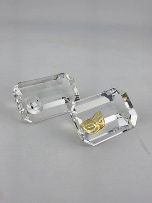 Set Of 2 Vintage Swarovski Figurine Shield Columbine. Excellent Condition.