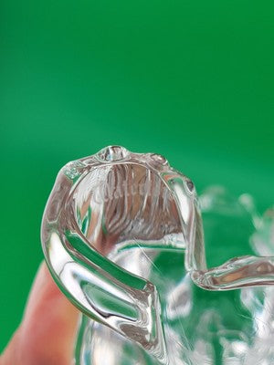 Set Of 2 Waterford Crystal Elephant Paperweights. Mother And Child. VG Cond.