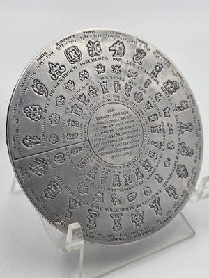 Rare Vintage Christofle Fermiers Generaux Silver Plated Hallmark Coaster. Each