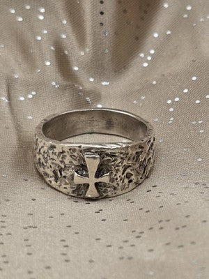 RETIRED RARE MENS James Avery “Mark Of The Cross” Sterling Silver Ring Size 11