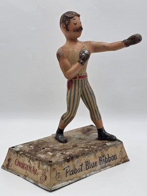 Vtg Original 1950s Pabst Blue Ribbon Beer Boxing Ring Advertising Display Metal