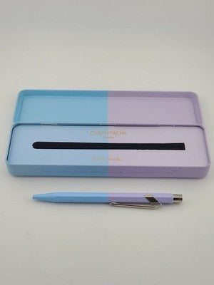 Caran d'Ache Paul Smith Discontinued 849 Ballpoint Pen Slate Baby Blue & Purple