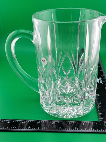 Vintage Marquis by Waterford Crystal Elegant Wedge Cut Pitcher 6.5" Tall