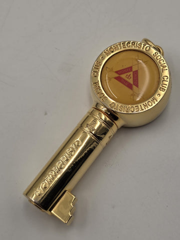 Vintage MONTECRISTO SOCIAL CLUB Gold Plated Key Cigar Punch Collectable 3"
