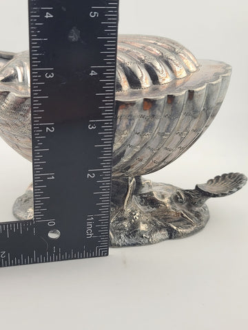 Ultra Rare Antique 19th C English Victorian Shell Shaped Silver Spoon Warmer.