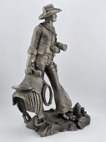 "The Wrangler" by Jim Ponter Pewter Figure Western Heritage Museum Vintage 1979