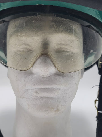 MSA Cairns 1010 2020 Green Firefighter Helmet Front Visor. Seen Fire Action.