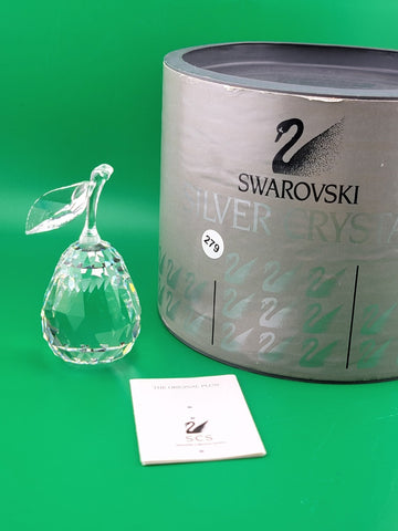 Swarovski Crystal 7476 000 002 Sparkling Fruit 162885 PEAR Figurine, 3 1/2"