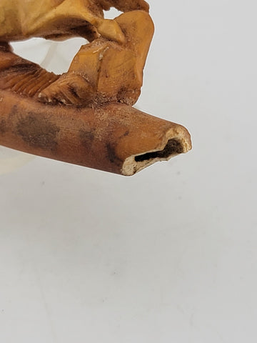 Antique 19th C Horse Theme German Meerschaum Cigarette Holder W Original Case.