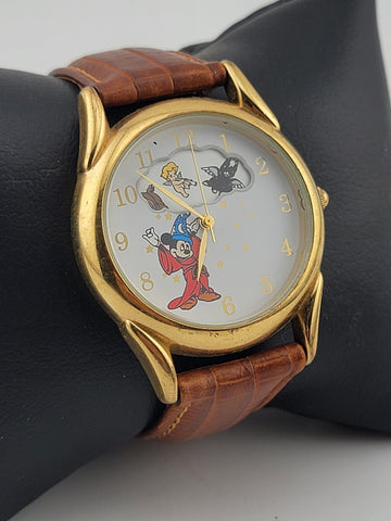 Disney Fantasia Watch Sorcerers Apprentice VTG Rare 1995 55th Anniversary. Works