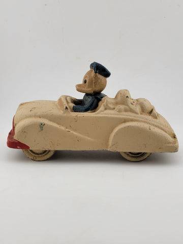 Vintage 1940’s Sun Rubber Co. Donald Duck & Pluto Roadster Car