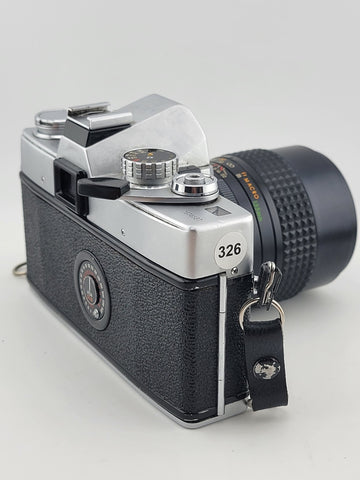 Minolta SRT 101 35mm SLR Film Camera W Venus 1:2.8 F 1 35mm Lens. Untested.