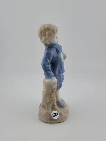 Antique Jens M. Jensen porcelain figure / Aalborg / boy with basket / Denmark #I