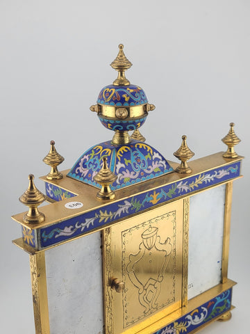 Vintage Exquisite Renaissance-Style Chinese Enamel & Cloisonne Clock. Working.