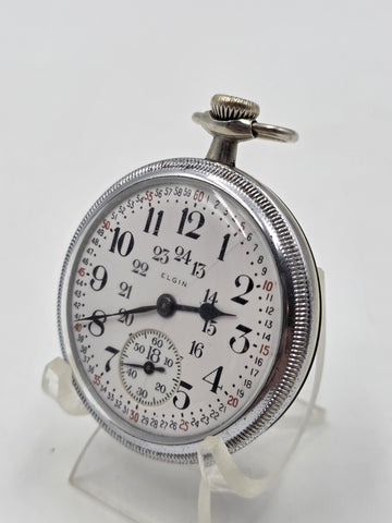 Antique 1892 Elgin Grade 118 17J 18S Pocket Watch Glass Exhibition Back Running