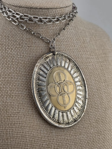 1975 Towle Five Gold Rings Sterling Silver Christmas Ornament Mistletoe Pendant