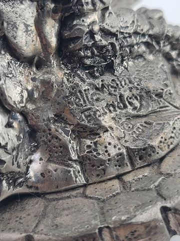 Ltd Ed. Fellwolf Pewter Dragon Goblet Fantasy Chalice Red Stones Signed 374/1000