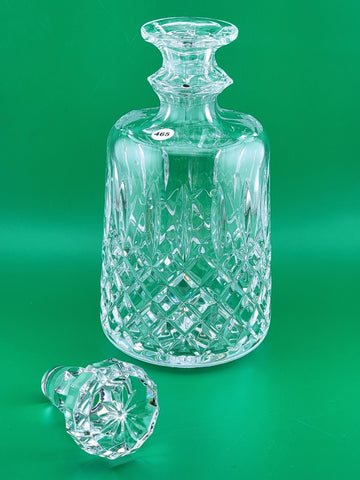 Vintage Signed Waterford Crystal KELSEY Spirit Decanter 9 1/2" W Stopper.