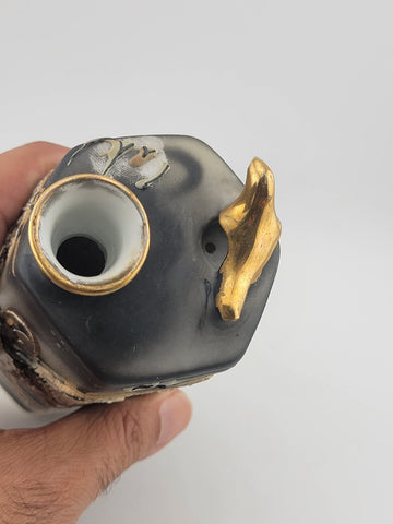 Antique Original Sake Dragonware Bottle Japanese Decanter Whistling Singing Bird