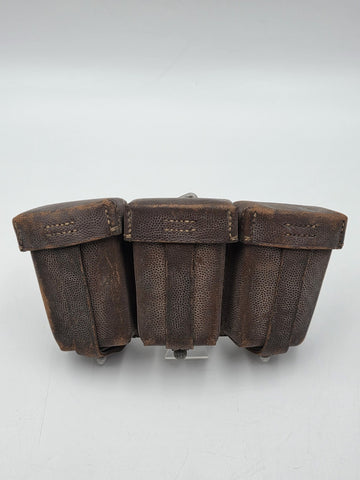WWII German 1938 K98 Mauser Leather Ammo Pouch Karl Böcker Waldbröl Wehrmacht