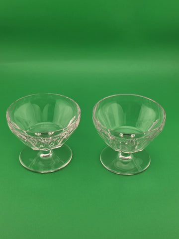 Pair Baccarat Talleyrand Crystal Sherbet Coupes Sherbet Glasses France Signed