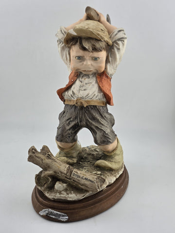 Lot Of 4 Giuseppe Armani Capodimonte Porcelain Medium Size Boy Figurines, Italy.