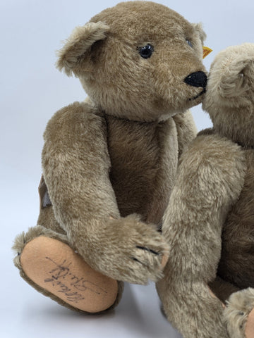 Rare Set Of 3 1982 Steiff Museum Teddy Bear Hand Signed Mohair Giengen Brenz