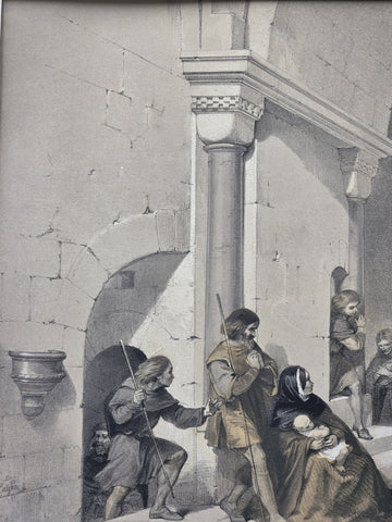 Chapel Of St. Gertrude 19th C British Lithograph Day & Son Queen’s Printer 20x16