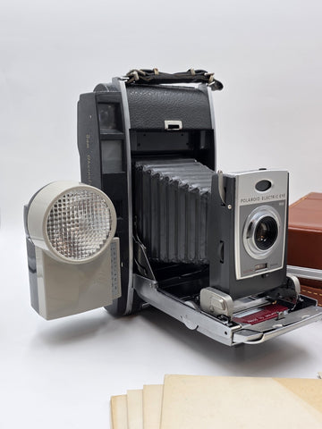 Vintage Polaroid Electric Eye Land Camera Model 900 w/ Original Leather Case Box