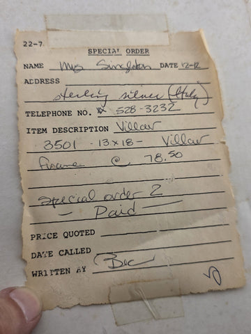 New Vintage 5x7 Dioni Italy Picture Frame Silver Plate Wood Frame 1970’s 80’s.