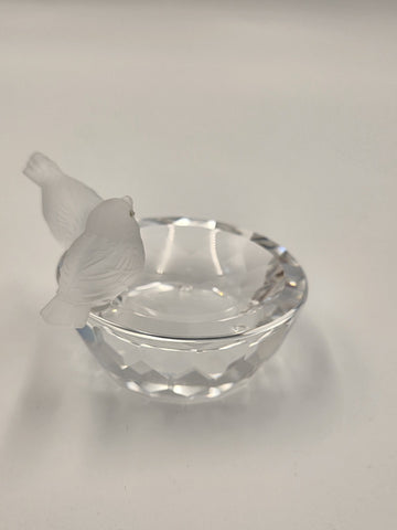 Vintage Retired Swarovski Crystal 7460 108 000 Bird Bath With Crystals 010029.