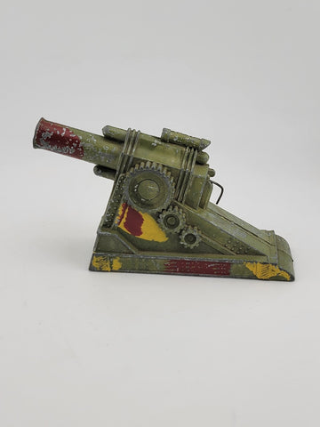 Antique Set Of 2 Manoil Barclay Metal Cannon Artillery Spring Firing Action. 5".