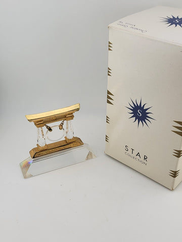 Rate Retired Japanese shrine figurine, gold plated with Swarovski ®️Cut Crystal