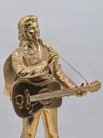 RARE EMPTY NEWM CCORMICK ELVIS PRESLEY 50TH BIRTHDAY XL 18" DECANTER MUSIC BOX