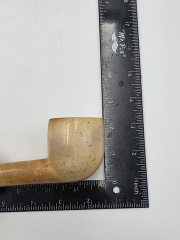 Antique D.P. Ehrlich Boston Large Meerschaum Tobacco Pipe Genuine Amber Stem
