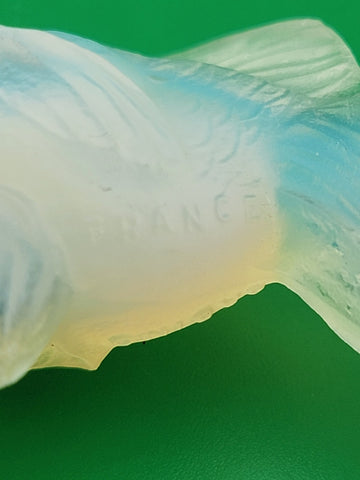 Set Of 3 SABINO Poisson Capelan Fish Opalescent Glass Art Deco Stamped Koi Fish