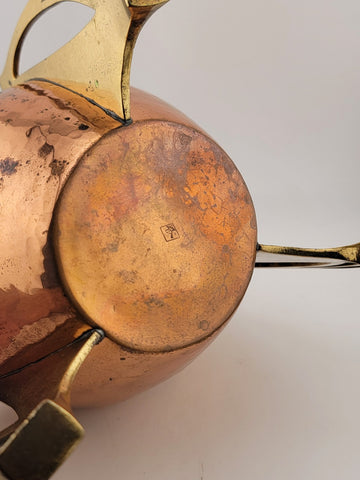 Rare Collectible WMF Ikora, Germany, art nouveau copper and brass vase J1525.