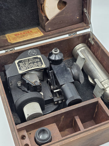 WWII US Army Air Corps A-10 Bubble Sextant Agfa Ansco Aircraft Navigation Case