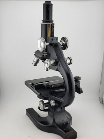 Large Vintage/Antique Spencer Buffalo USA Microscope W/Case & Multiple Parts