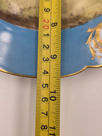 Stunning Rare 1844 Sevres Chateau des Tuilleries Plate Courting Couple Gold Tone